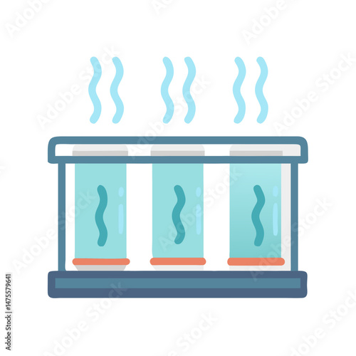 Heating Test Tubes Vector Illustration for Science Experiments