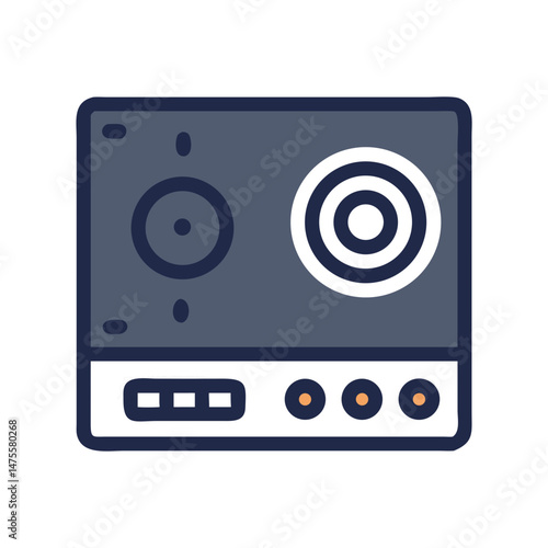 Electric Stove Top Icon - Appliance Kitchen Cooking
