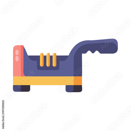Colorful abstract illustration of a clamp on black background