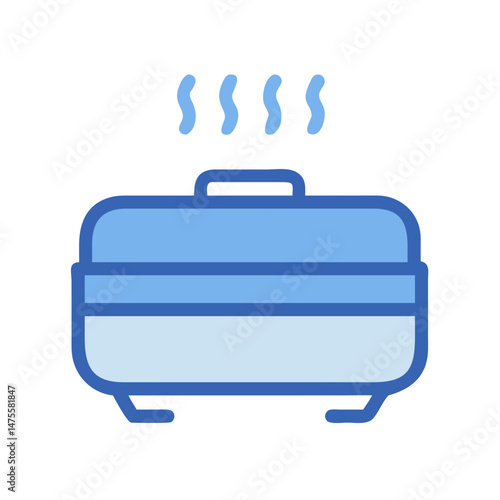 Steaming Casserole Dish Icon: Kitchenware, Cooking, Food