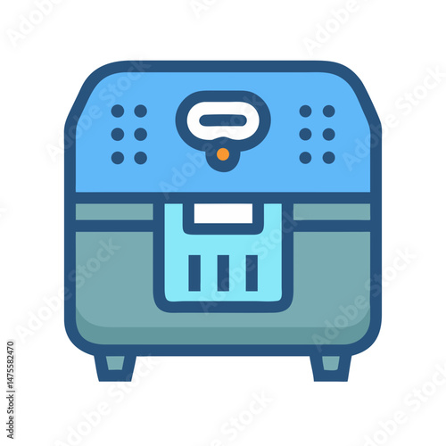 Icon of a Blue Air Fryer Kitchen Appliance
