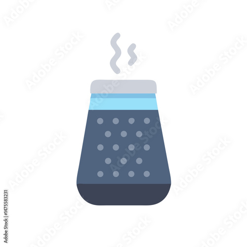 Hot drink in a steaming cup icon graphic