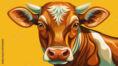  portrait   Cow cow livestock mammal.. Very beautiful