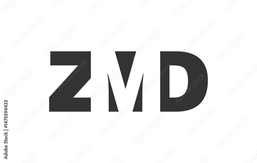ZMD logo design. Initial letter Z M D bold font style for tech startups, consulting, corporate branding. Creative company name, headlines typography identity, trendy logotype. ZMD logo design. Initial letter Z M D bold font style for tech startups, consulting, corporate branding. Creative company name, headlines typography identity, trendy logotype.