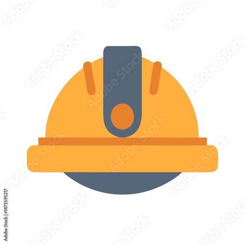 Construction hard hat illustration on black background safety