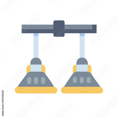 Overhead Lamp, Lighting, Modern Design, Isolated, Indoor Concept