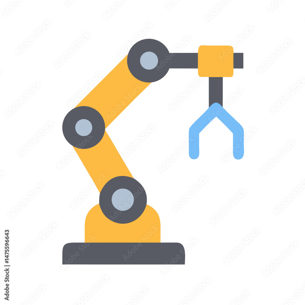 Industrial Robot Arm Illustration for Automated Processes Concept Industrial Robot Arm Illustration for Automated Processes Concept