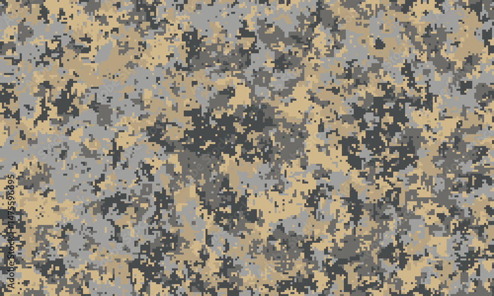 Abstract digital camouflage pattern in muted beige, gray, and dark brown tones. Perfect for backgrounds, textiles, or militarythemed designs. Abstract digital camouflage pattern in muted beige, gray, and dark brown tones. Perfect for backgrounds, textiles, or militarythemed designs.