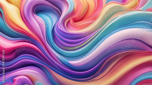 Wallpaper Mural Vibrant Flow Swirly Abstract Liquid Background with Dynamic Energy Torontodigital.ca
