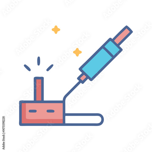 Welding machine icon for industrial and manufacturing themes