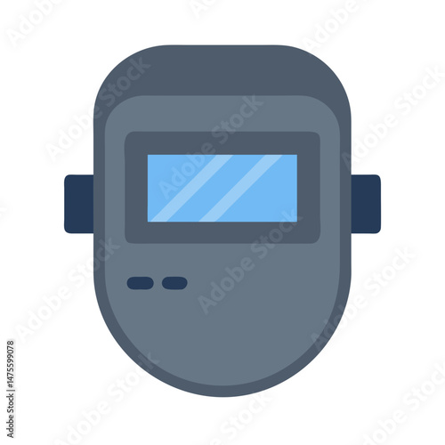 Welding Mask Protection Tool Flat Vector Illustration