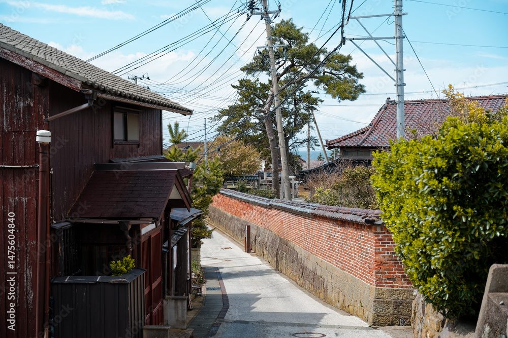 佐渡ヶ島の街並み