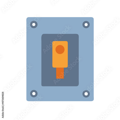 Vector Graphic of Vintage Light Switch, Minimal Design