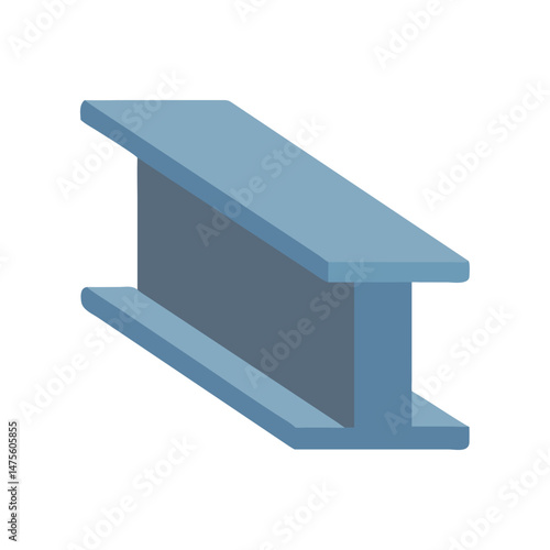 Steel I-Beam Illustration for Engineering and Construction Needs