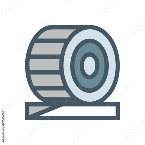 Illustration of a water filter on black background