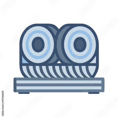 Vintage Tape Machine Audio Icon Vector Illustration Design