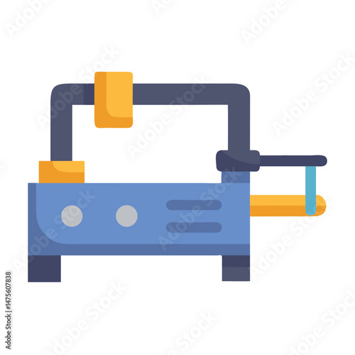 Stylized Image of Laboratory Clamp Machine Tool Apparatus