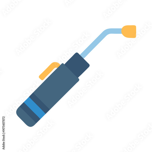 Welding Torch Vector Icon Illustration on Black Background