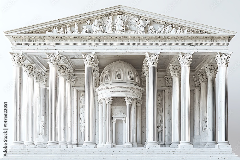 Obraz premium Historic greek architectural monument detail high resolution picture