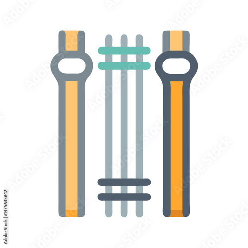 Stylized Jail Cell Icon Illustration with Bars