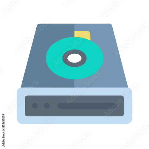 Isolated optical drive icon for data storage device