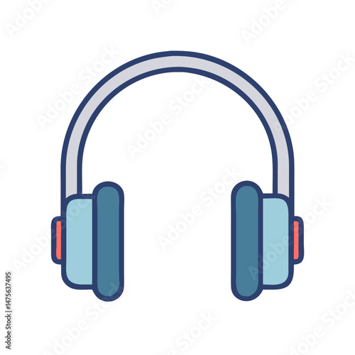 Blue headphones isolated on black background audio equipment
