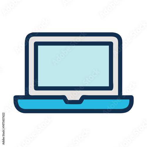 Laptop Icon Illustration with Clean Design for Digital Work