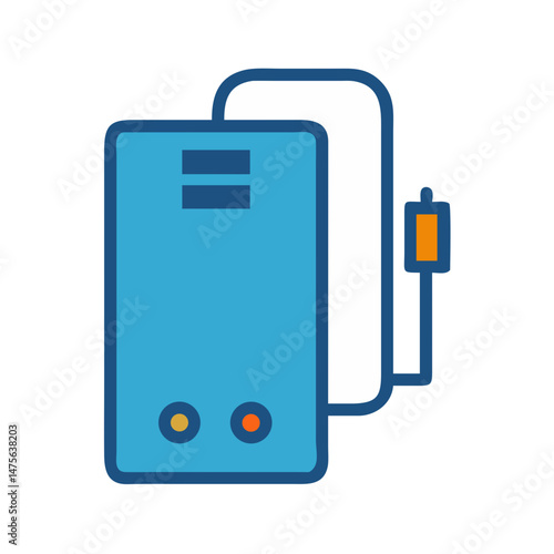 Modern Tankless Water Heater Icon Illustration