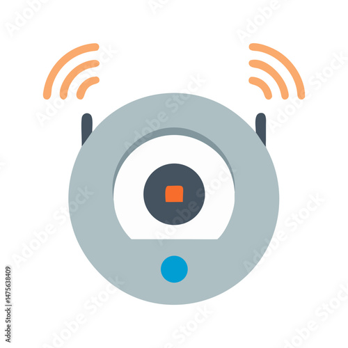 Smart Home Robot Icon, Cleaning Technology, Modern Appliance