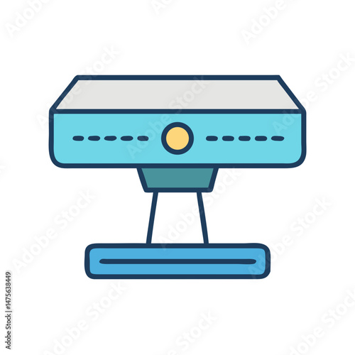Interactive 3D display icon on a black background
