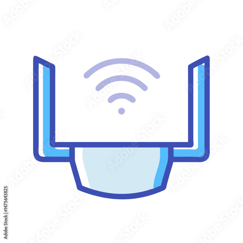 WiFi Router Icon Illustration - Internet Connectivity Design