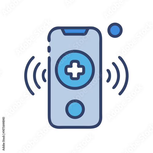Telemedicine mobile app notification health information concept