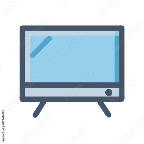 Stylized light-blue television with dark-blue frame icon