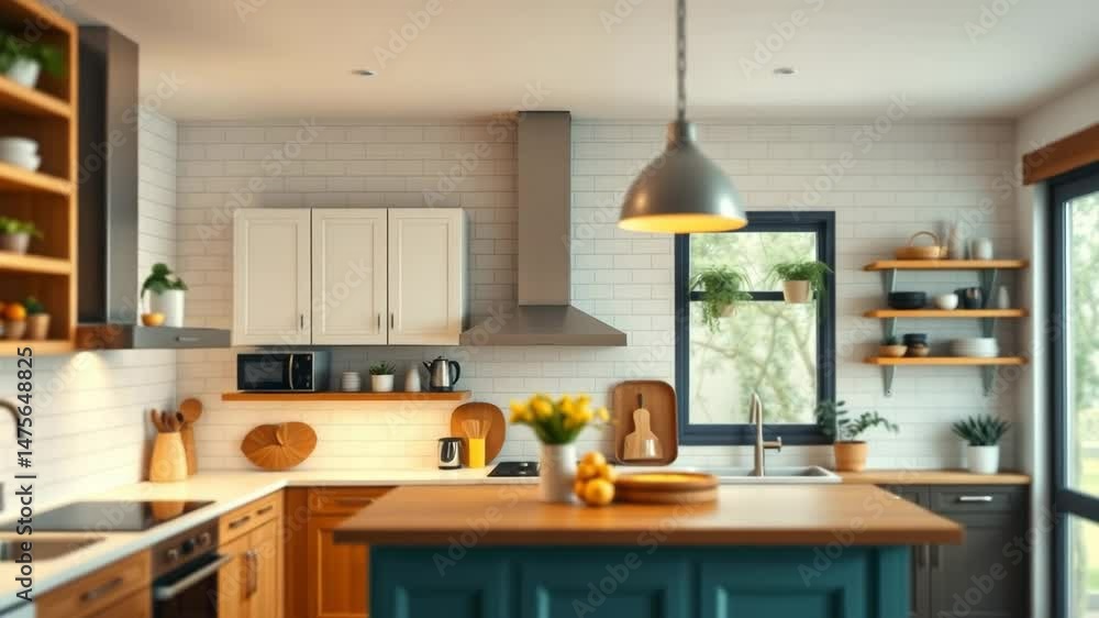 A variety of different kitchen interiors and design solutions sequence of frames stop motion animation 4K A variety of different kitchen interiors and design solutions sequence of frames stop motion animation 4K