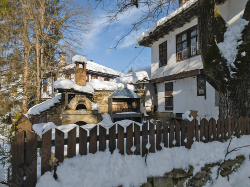 Winter view of village of Bozhentsi, Bulgaria