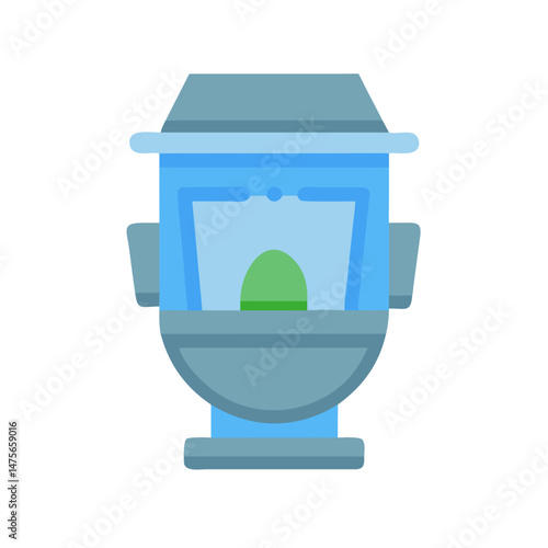 Cartoon Green Egg Incubator Icon Isolated on Black