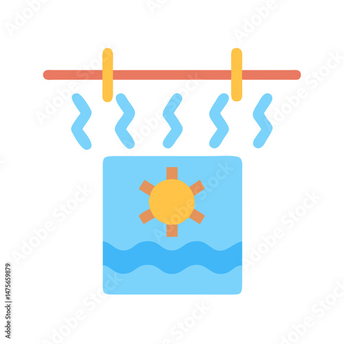 Desalination process illustration showing water being purified by sunlight