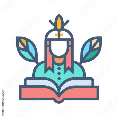 Native American Reading Book, Cultural Heritage Knowledge