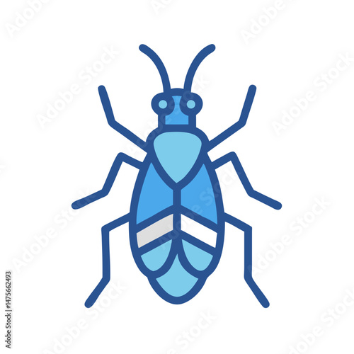 Blue shield bug or stink bug on black background