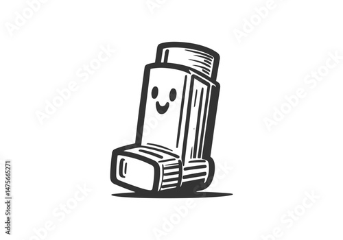 Inhaler Hand drawn vector illustration
