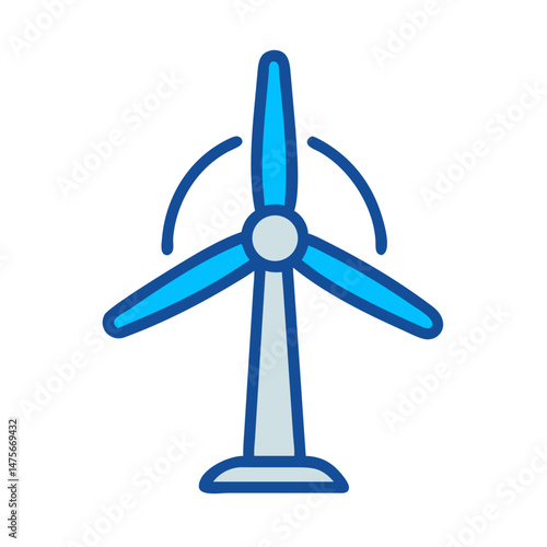 Wind Turbine Icon: Green Energy and Sustainability