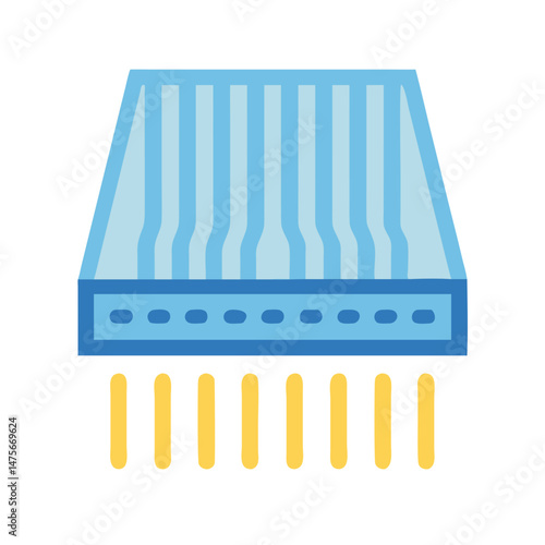Stylized IC or Microchip Icon for Technology Projects