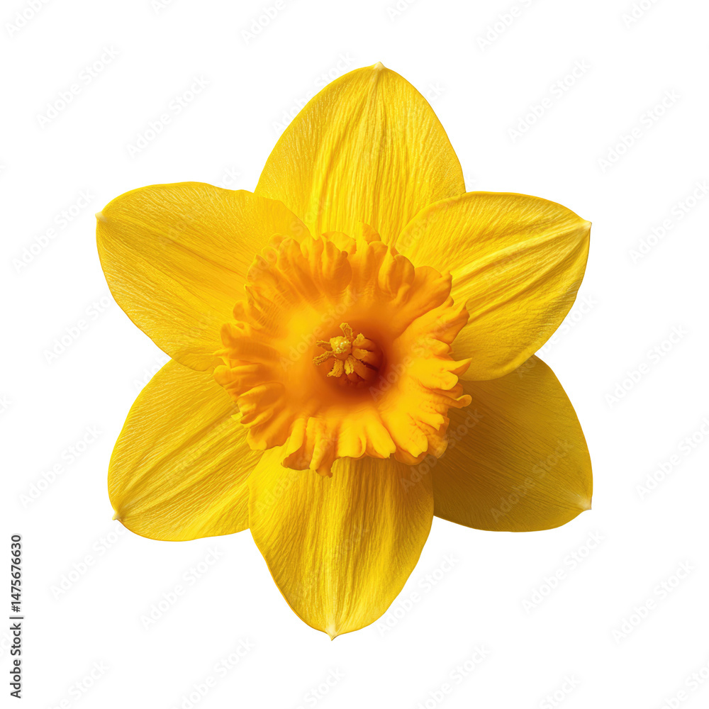 Yellow daffodil flower on transparent background Yellow daffodil flower on transparent background