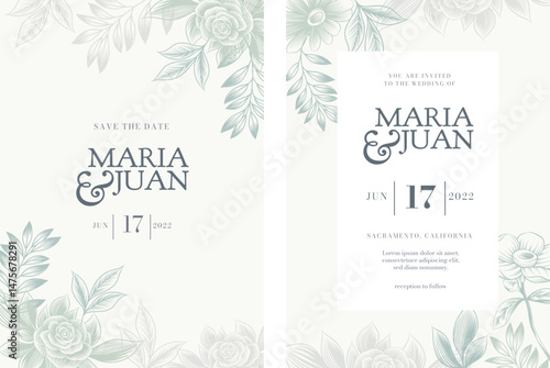 wedding invitation concept template