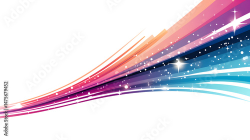 Abstract Degraded Line Art Background with Shooting Star Design in Cart Style