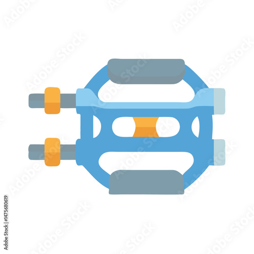 Vector illustration of a modern blue bicycle pedal
