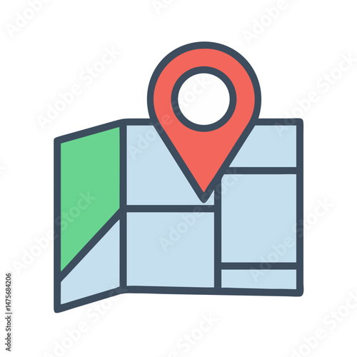 Free Download Map location pointer icon - navigation and travel concept - GFXLoad
