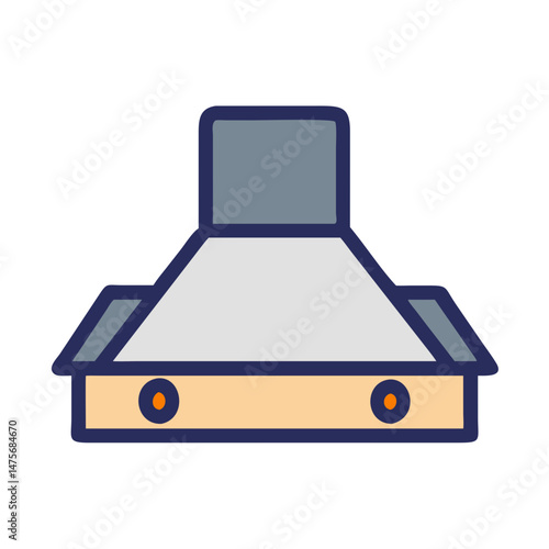 Range hood icon, ventilation, kitchen appliance, extractor fan