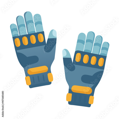 Cartoon gloves for sports and outdoor activities illustration