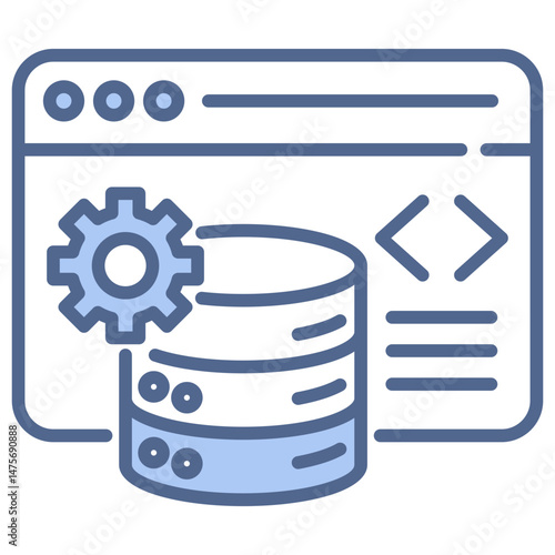 Backend Blue Icon